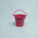 Ver imagem 1 de Mini Balde Colorido Alumínio C/ Alça Decoração Lembrancinha - Balde Alumínio Rosa Escuro