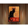 Quadro Decorativo Design Gato Preto Le Chat Noir Artes Rc030 - 2