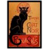 Quadro Decorativo Design Gato Preto Le Chat Noir Artes Rc030 - 1
