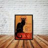 Quadro Decorativo Design Gato Preto Le Chat Noir Artes Rc030 - 3