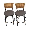 Ver imagem 1 de Kit 2 Banquetas Baixa Cozinha Encosto Juncado