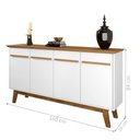 Ver imagem 3 de Balcão Tom 4 Portas sem Gavetas MDF-MDP 160cm Branco Cinamomo