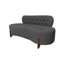 Ver imagem 1 de Sofá 2 Lugares Orgânico Curvo Tókio 150cm Suede Cinza