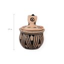 Ver imagem 2 de Cerâmica Indígena Etnia Waurá: Pote com Tampa (x061)