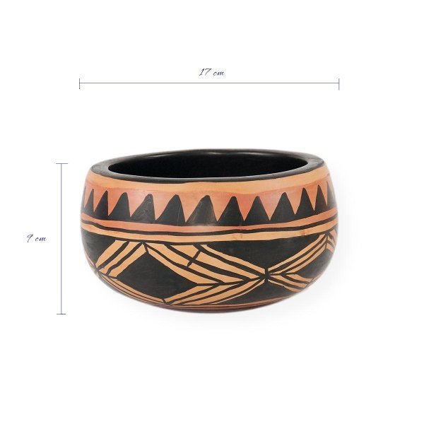 Cerâmica Indígena Etnia Waurá: Pote, Tigela ou Petisqueira (X066) - 2