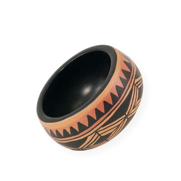 Cerâmica Indígena Etnia Waurá: Pote, Tigela ou Petisqueira (X066) - 3