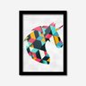 Quadro Decorativo Unicórnio Colorido 45cmx33cm Los Quadros - 1