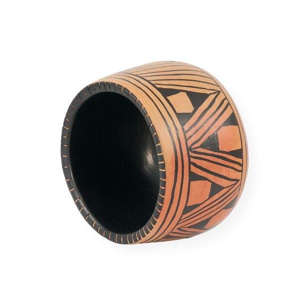 Cerâmica Indígena Etnia Waurá: Pote ou Tigela (X070) - 4
