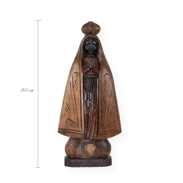 Escultura Madeira Recuperada: Nossa Senhora Aparecida, Tam 50 cm (1211) - 2