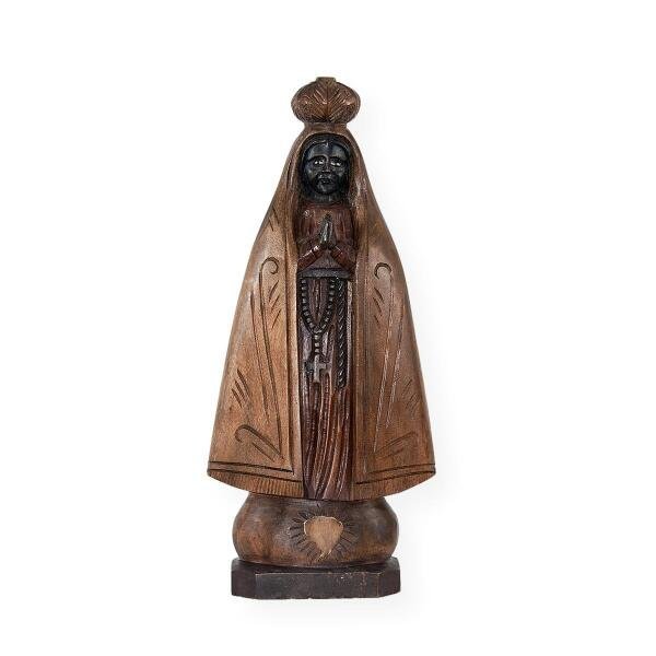 Escultura Madeira Recuperada: Nossa Senhora Aparecida, Tam 50 cm (1211)