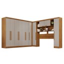 Ver imagem 2 de Guarda-Roupa de Canto Modulado 11 Portas 2 Gavetas Brasil Marrom/Cinamomo/Off-White