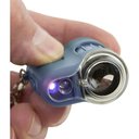 Ver imagem 5 de Microscópio Chaveiro Luz Led e Uv, Zoom de 20x Azul