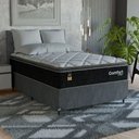 Ver imagem 1 de Cama Box Viúva + Colchão Comfort Class Pillow Top 128x188 Preto/suede Cinza
