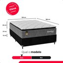 Ver imagem 4 de Cama Box Viúva + Colchão Comfort Class Pillow Top 128x188 Preto/suede Cinza