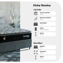 Ver imagem 3 de Cama Box Viúva + Colchão Comfort Class Pillow Top 128x188 Preto/suede Cinza