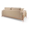 Sofa 2 Lugares Almofada Solta Base Madeira Suede Bege Medio Bellagio 1.90m - 3