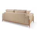 Ver imagem 3 de Sofa 2 Lugares Almofada Solta Base Madeira Suede Bege Medio Bellagio 1.90m