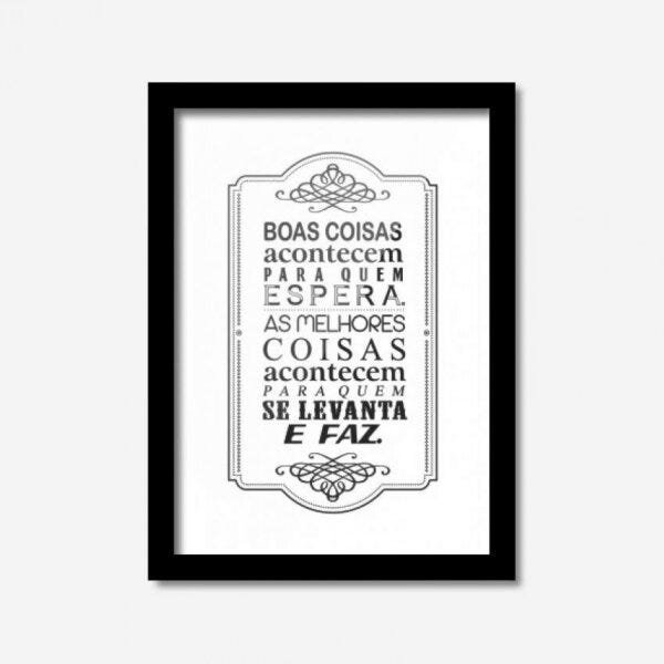 Quadro Decorativo Boas Coisas Acontecem 45cmx33cm Los Quadros - 1