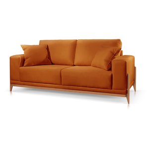 Sofá Living Bellagio Suede Terracota 22 1,9m
