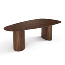 Ver imagem 5 de Mesa de Jantar Orgânica Breeze 2,20 X 1,20m 8 Lugares Lâmina Natural de Madeira Castanho