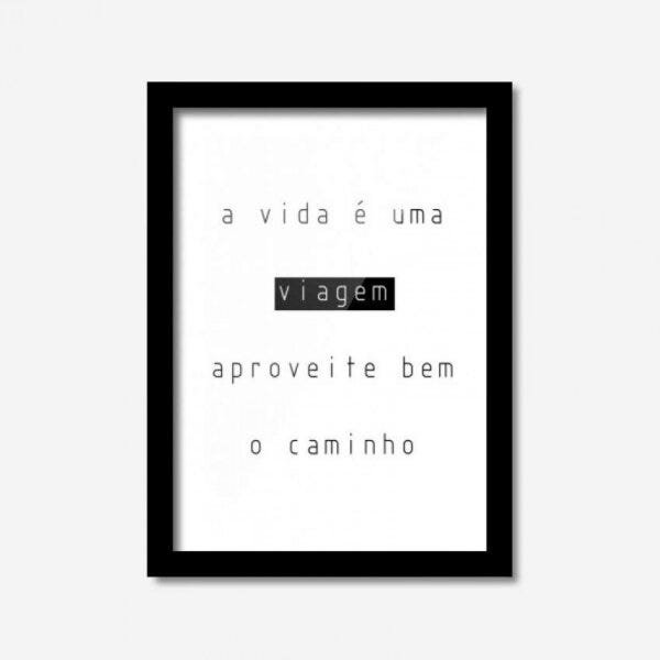 Quadro Decorativo A Vida É Uma Viagem 45cmx33cm Los Quadros - 1