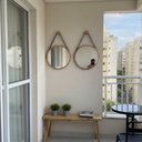 Ver imagem 4 de Espelho Redondo Adnet 40cm Suspenso Moderno Luxo - Cobre