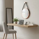 Ver imagem 2 de Espelho Redondo Adnet 40cm Suspenso Moderno Luxo - Cobre