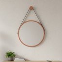 Ver imagem 3 de Espelho Redondo Adnet 40cm Suspenso Moderno Luxo - Cobre