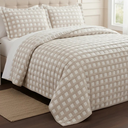 Ver imagem 1 de Colcha Lauryn 300 Fios Algodão Luxo Toque Macio Casal Queen:caqui