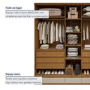 Ver imagem 5 de Guarda Roupa Casal 5 Portas com 9 Gavetas 100% MDF Urbano