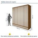 Ver imagem 3 de Guarda Roupa Casal 5 Portas com 9 Gavetas 100% MDF Urbano