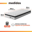 Ver imagem 3 de Colchão Solteiro Espuma Ortopédica Onix D33 88x188x20cm Hellen - Suporta até 120 kg