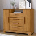 Ver imagem 1 de Cômoda Sapateira Essence 4 Gavetas 2 Portas Multiuso Moderno Quarto