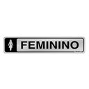 Ver imagem 1 de Placa de Alumínio para Banheiro Feminino 5 x 25 - Sinalize
