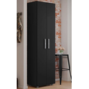 Ver imagem 1 de Armário Multiuso Sabrina 2 Portas Prateleira e Cabideiro  Preto Fosco Ajl