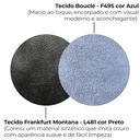 Ver mais imagens de Sofa Cama 2 Lugares 203 Cm Boucle Azul Corino Preto Milani Store