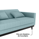 Ver imagem 6 de Sofa Cama 2 Lugares 203 Cm Boucle Azul Corino Preto Milani Store