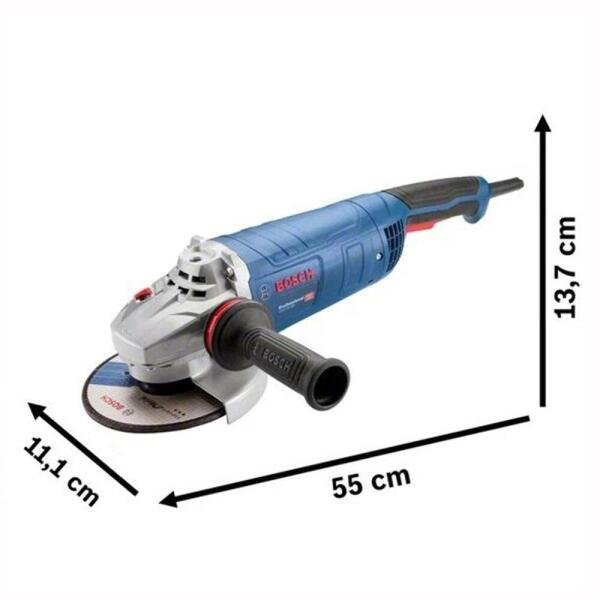 Esmerilhadeira Profissional Angular Bosch GWS 28-230 9", 2800 Watts, 220 volts - 12
