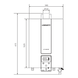 Aquecedor de Água a Gás Lorenzetti Lz 1600de-b Branco Digital 15 Litros Bivolt para Glp - 4