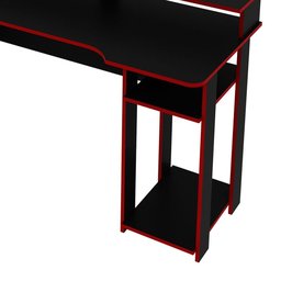 Mesa para Computador Gamer 1,36m Me4153 Tecno Mobili - Preto/vermelho - 4