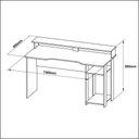 Ver imagem 5 de Mesa para Computador Gamer 1,36m Me4153 Tecno Mobili - Preto/azul