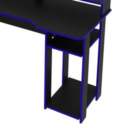 Mesa para Computador Gamer 1,36m Me4153 Tecno Mobili - Preto/azul - 4