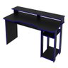 Mesa para Computador Gamer 1,36m Me4153 Tecno Mobili - Preto/azul - 3