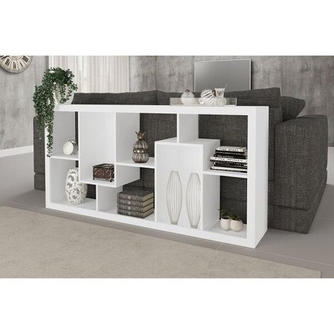 Estante Decorativa com Nichos E1712 Tecno Mobili - Branco