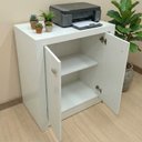 Ver imagem 7 de Armário Balcão para Escritório Baixo 60cm 2 Portas ME4103 Tecno Mobili - Branco
