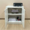 Ver imagem 6 de Armário Balcão para Escritório Baixo 60cm 2 Portas ME4103 Tecno Mobili - Branco