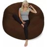 Puff Redondo Gigante com Enchimento 140x20 Diâmetro Suede:Preto - 6