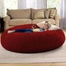 Puff Redondo Gigante com Enchimento 140x20 Diâmetro Suede:Bege - 3
