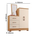 Ver imagem 3 de Cômoda Torino 100% MDF 2 Portas 3 Gavetas