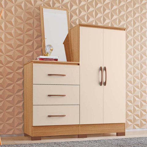 Cômoda Torino 100% MDF 2 Portas 3 Gavetas